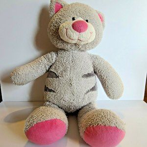 Build a Bear 18" Snazzy Kitty Cat Gray Pink Stripe